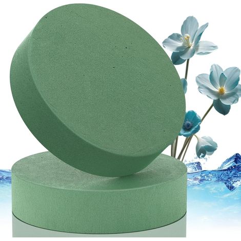 Mousse Florale - Lot de 2 - Ronde 16,5x4cm - Haute Densité - Arrangement Floral - Mariage et Maison (1/5)