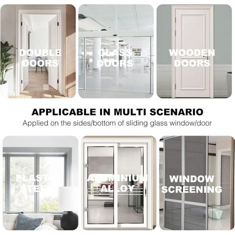 Striscia sigillante autoadesiva in feltro grigio, 9 mm x 10 m, antipolvere, insonorizzante e isolante per porte scorrevoli e armadi. (1/5)