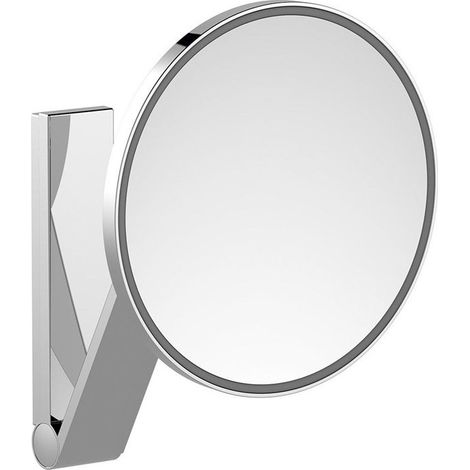 Miroir grossissant iLookmove d : 212 mm, illuminé noir chrome poli KEUCO
