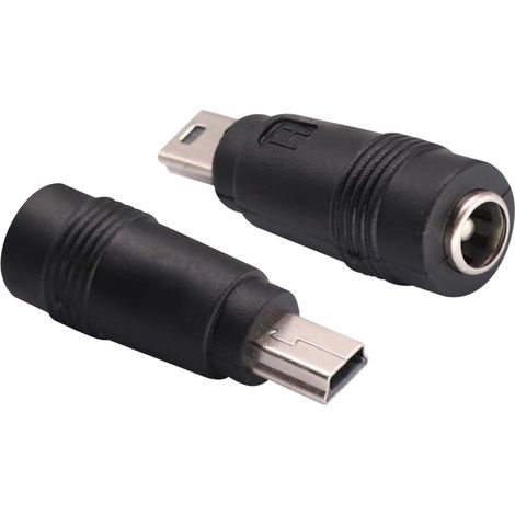 DC Mini USB Mâle vers Adaptateur d'alimentation 5.5x2.1mm Jack Barrel Charge 5V pour Dispositif (1/5)