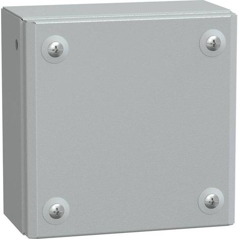 [NEUWERTIG] B-Ware Schneider Electric Gehäuse Kasten Flach Stahl Spacial SBM IP66 IK10 150x150x80mm (1/2)
