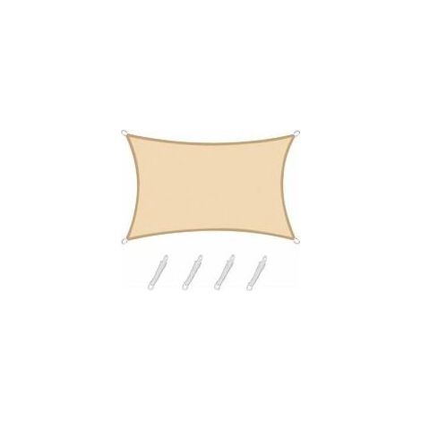 Voile d'ombrage Voile d'ombrage Rectangulaire Carré 2.5x3m Color Sable,Toile Imperméable Une Protection des Rayons UV à 95%, pour en Plein air, Jardin & terrasse, Piscine (1/5)