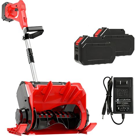21V-Akku Schneefräse mit Akku und Ladegerät, klappbarer Stiel aus Aluminiumlegierung, für Einfahrt, Terrasse und Gehweg (1/5)