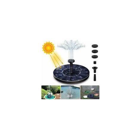 Fontaine de jardin solaire 1.4W – Débit 150L/h – Hauteur 55cm – 4 buses incluses – Matériau ABS – Fonctionnement automatique au soleil (1/5)