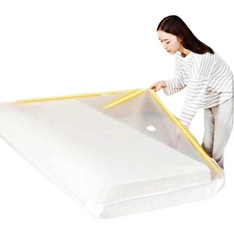Grand sac de rangement sous vide pour matelas et vêtements, 220 x 100 cm. Sac de matelas sous vide, idéal pour le déménagement et le stockage de matelas en mousse.-AquaForge (1/2)