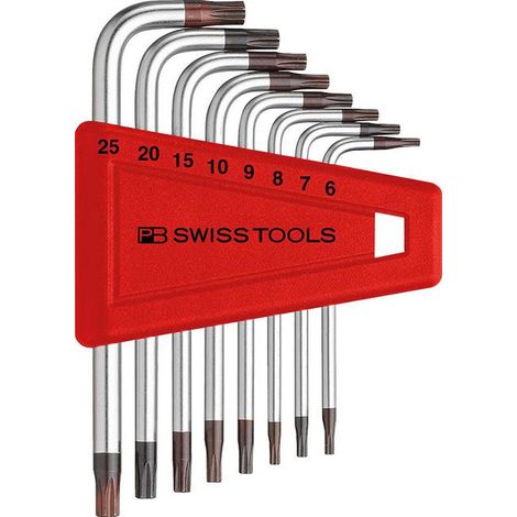 Set di chiavi a brugola in supporto di plastica 8 unità T6-T25 PB Swiss Tools
