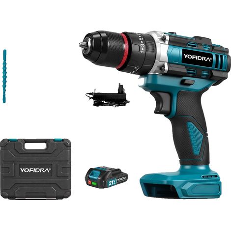 Trapano elettrico, praticità senza fili, funzionalità versatile, 1 set di batterie, EU-a (1/2)