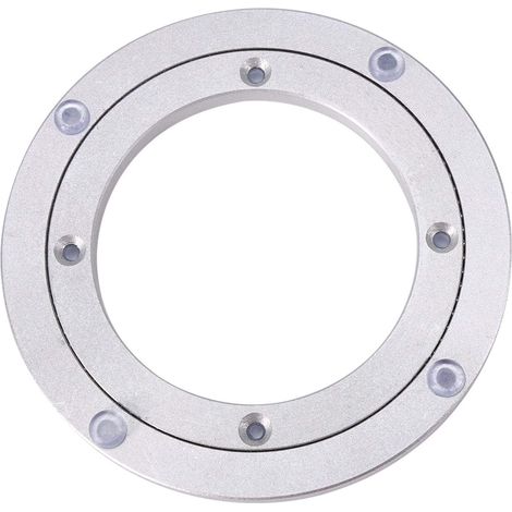 (6"xH8,5 mm) Roulement de Table, diamètre intérieur 8,9 cm, diamètre extérieur 14 cm, Plaque de roulement rotative, Plateau Tournant Alliage D'aluminium, pour décorations de gâteaux de Restaurant (1/5)