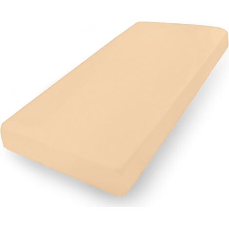 Lenzuolo con angoli in jersey di alta qualità 110x190, 120x200x20 beige scuro16 matex (1/5)