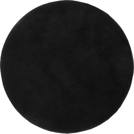Coussin rond pour tabouret de bar SHINEOFI, noir, revêtement