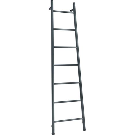 Hudson Reed – Sèche-serviettes échelle à poser anthracite – Acier durable – Puissance 466W – Dimensions 180x50cm – Design contemporain pour salle de bain