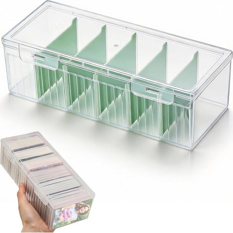Boite Rangement Carte，Rangement Carte avec Diviseurs Amovibles Plastique 23.59.56.8cm (1/5)
