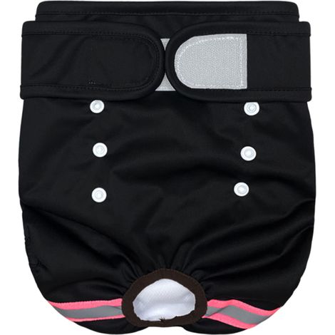 1 culotte physiologique pour chienne, réutilisable, ultra-absorbante, avec bande auto-agrippante et poche anti-fuites, pour chaleurs ou incontinence (1/5)