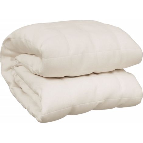 Couverture lestée Crème clair 122x183 cm 9 kg Tissu (1/5)