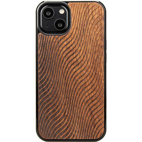 Custodia in legno per iPhone 13 MERBAU WAVES (1/3)
