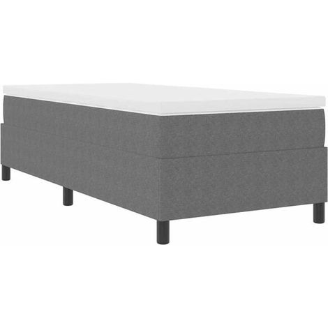 Matelas à ressorts gris clair et blanc, 80 x 200 cm (1/5)