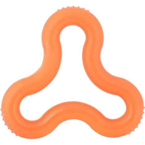 Orangefarbener Kauknochen aus Gummi für Haustiere (1/4)
