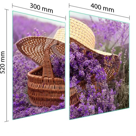 PLACA PROTECTORA DE VIDRIO PARA ESTUFA 70x52 LAVANDA (1/5)