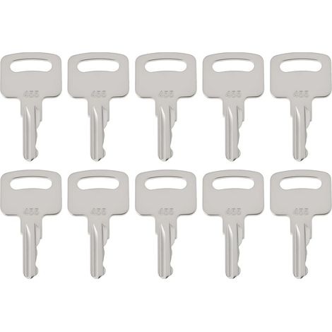Lot de 10 Clés de Machine de Construction 455 Compatible avec Skyjack Et Compatible avec Genie (1/5)