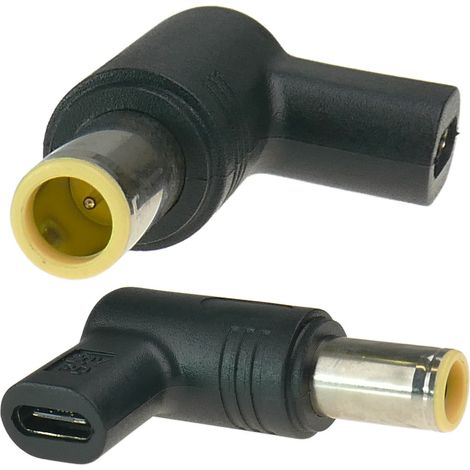 USB-C-Adapter zur Stromversorgung eines Laptops mit einer 7,9 x 5,5 mm + Stiftbuchse