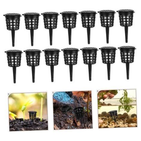Set von 100 Düngerkörben für Pflanzen, ideal für Bonsai und Wasserpflanzen, aus Kunststoff.