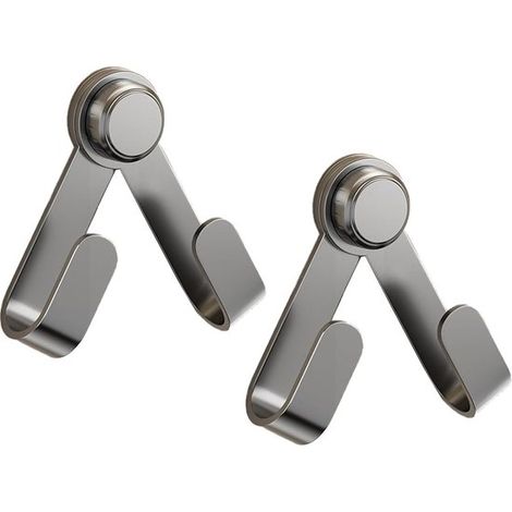 Lot de 2 supports muraux pour couvercle de casserole - Autocollant avec ventouse - Sans perçage - Réglable - Rangement cuisine - Gris (1/5)