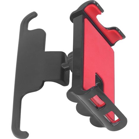 Support téléphone 360° rotatif robuste fiable pour bouche d'aération et appui-tête, compatible Tesla Model 3 Y rouge type B, fixation solide. (1/5)