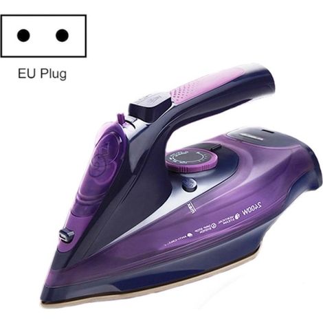 Fer à repasser vapeur portable sans fil 2400 W (violet), conforme aux normes européennes. (1/5)