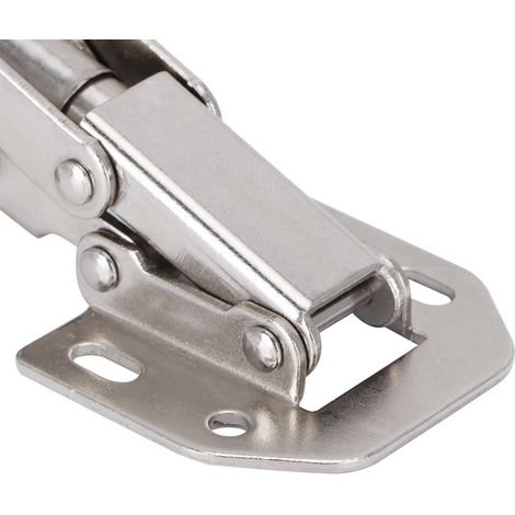 Paquete de 4 bisagras puente para armarios/estantes – montaje sin taladrar – bisagra robusta de acero laminado en frío y niquelado, capacidad de carga de 10 kg/50.000 ciclos – dimensiones: 10,5 x 4,5  (1/5)