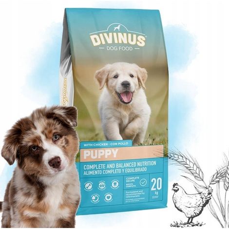 Alimento seco Divinus para cachorros de pastor alemán y labrador con vitaminas, 20 kg. (1/5)