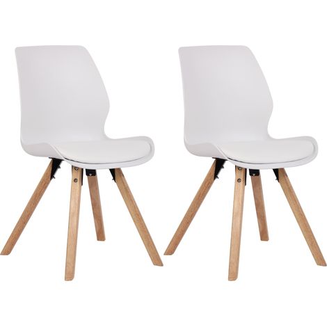 2er Set Stuhl Luna weiß Kunststoff (1/5)