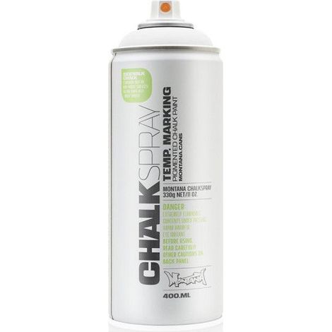 Bombe de peinture - Marquage craie - Effaçable - White - CH9100 - 400ml - Montana Cans Chalk