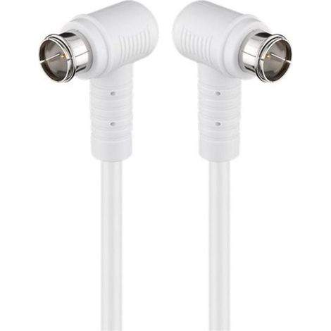 GOOBAY F-Quick-Antennenanschlusskabel 1,5 m, weiss, 2x gewinkelt, 80 dB (1/5)