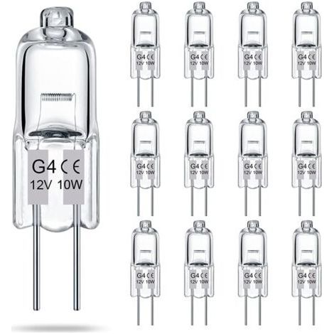 G4-Glühbirnen, 14 Stück, 12 V, 10 W, 2-polig, Halogenlampen, Typ T3 JC, Ersatz für Unterschrankbeleuchtung, Kronleuchter, Landschaftsbeleuchtung, dimmbar, Warmweiß 2700 K. (1/5)