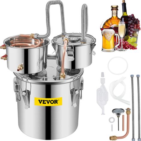 VEVOR Cuve de Fermentation, Machine Moonshine Acier Inoxydable avec Pompe de Circulation Stockage de Brassage Bouilloire Kit de Brassage a Domicile (1/5)