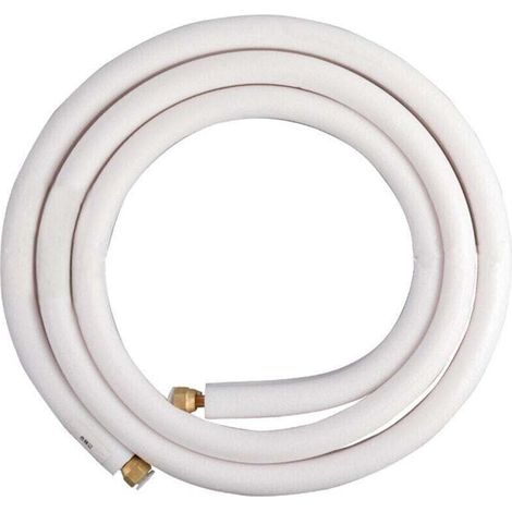 Tuyau de cuivre pour climatiseur 4M – Isolation double couche 9mm – Compatible systèmes mini-split – Résistance UV et déformation (1/4)