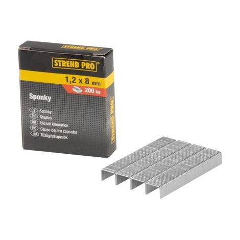 Klammern Strend Pro KF1062-06, 8 mm, Klammern für Tacker, 1.2 mm, Pack. 200 Stk.
