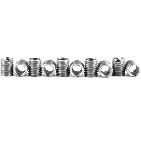Kit d'outils de réparation de filetage mâle, écrou d'insertion, manchon de fente en acier inoxydable, Kit d'outils de vis 10 pièces (1/5)