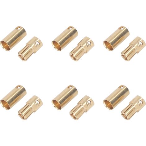 30 Paar Hochstrom-Batteriestecker für RC-LiPo-Akkus, Elektromotoren, Buchse/Stecker (1/5)