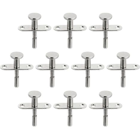 Lot de 10 vis de réglage de tige de levage à ressort pour meubles-6.5X5CM-Silver (1/3)