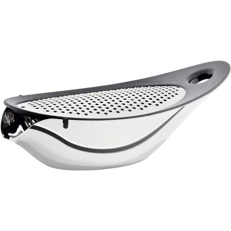 blomus Navetta, Grattugia per Formaggio, Acciaio Inox/Silicone, 63565 (1/4)