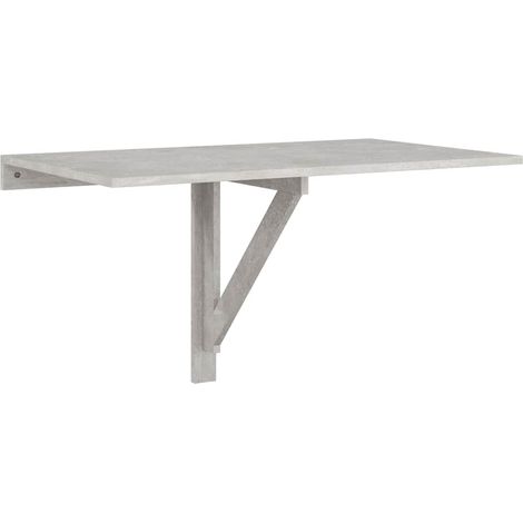 Table murale pliable Gris béton 100x60x56 cm Bois d'ingénierie CFW928357 (1/5)