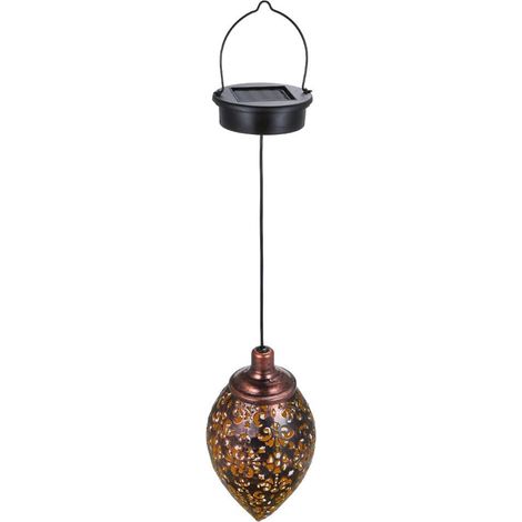 Lanterne solaire décorative en métal pour extérieur arbre patio [Classe énergétique A+] (1/4)