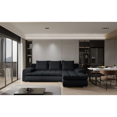 Kaiser Möbel Elegantes und modernes Ecksofa TOMI Abriamo Marineblau Rechts (1/4)