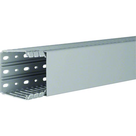 Goulotte de câblage complète BA7 prof 80mm l 80mm RAL 7030 gris HAGER BA780080