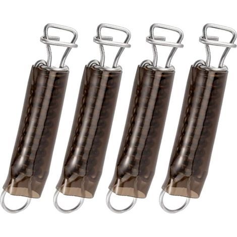Set mit 4 Edelstahl-Poolabdeckungen mit Schutzdeckeln, robustes D-For-Ring-Material für eingelassene und Aufstellpools, witterungsbeständig (ohne Etui) (1/5)