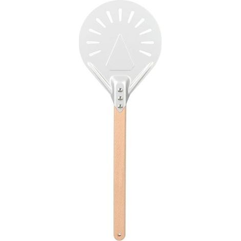 Spatule à pizza en aluminium Mumusuki avec fonction four, spatule à pizza perforée en acier inoxydable, facile à nettoyer, idéale pour la pâtisserie maison, le service des gâteaux et des tartes (spatu (1/5)