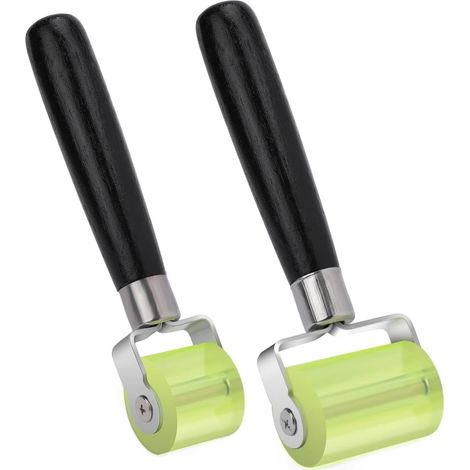 Rouleau presseur, rouleau presseur manuel, rouleau en silicone, pour souder des bâches en PVC et pour bander les chants, 2 pièces (1/5)