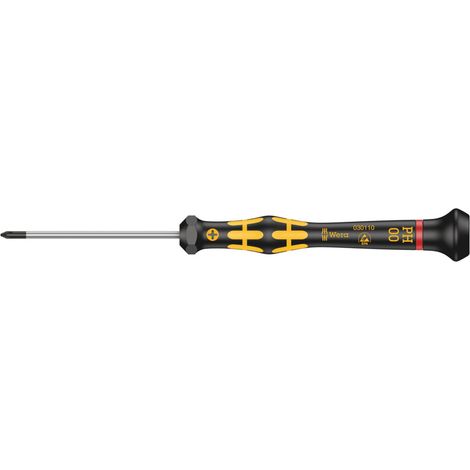 WERA Kreuzschlitz-Schraubendreher ESD PH 00 x 60 mm, Micro, Black-Point (1/5)