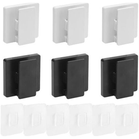 6 Pièces Clips Muraux Auto-adhésifs, Auto-Adhésif Pince à Serviette, Clips de rangement muraux, pour Ranger les Nettoyants pour le Visage, les Serviettes Serviette de Bain (1/4)